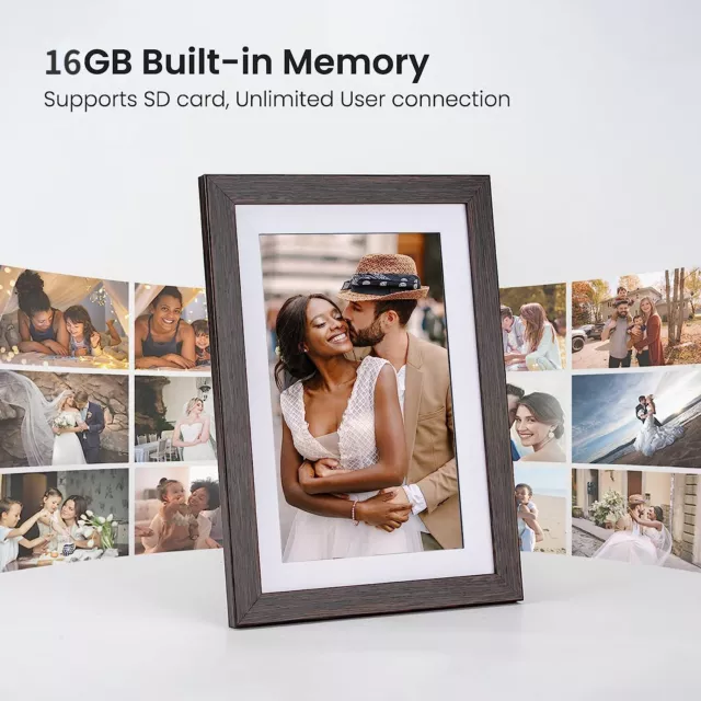 10 Inch Digital Photo Frame with Smart Sensor Screen Electronic Photo Album Gift