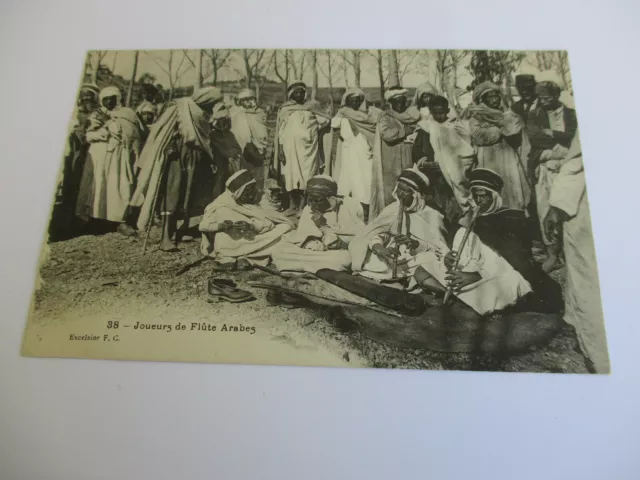 Cpa Algerie Scenes Et Types Joueurs De Flute Arabes