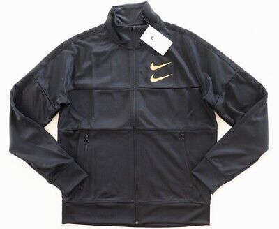 Swoosh Nike Sportswear Uomo Lavorato a Maglia Cerniera Intera Track Jacket-nero DO2757-010 M L XL