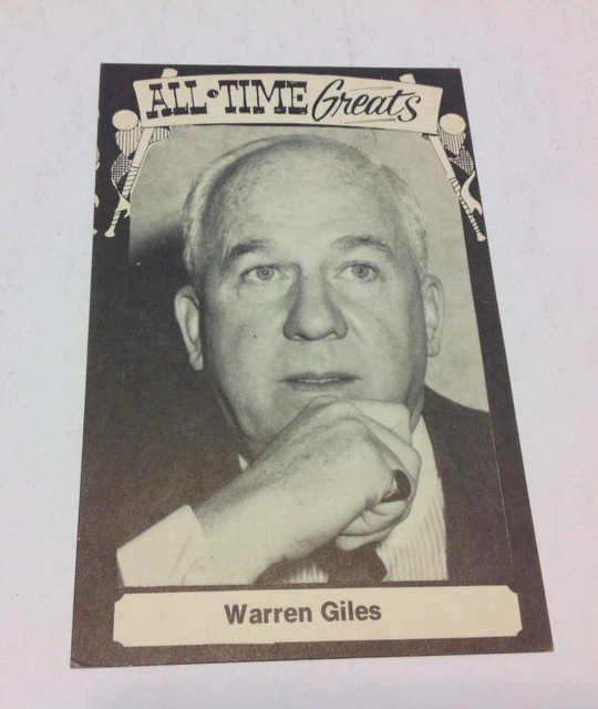 197380 TCMA ALLTIME Greats Post Card Warren Giles MLB Baseball 5.99
