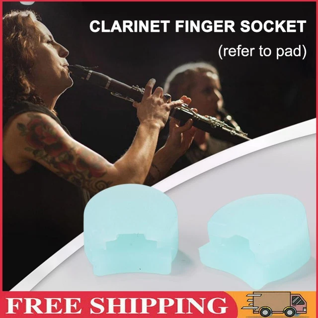 5pcs Clarinet Thumb Rest Covers Finger Rest Protective Pads (Light Blue)