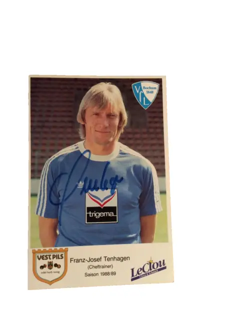 Autogrammkarte Franz Josef Tenhagen VFL Bochum  original signiert