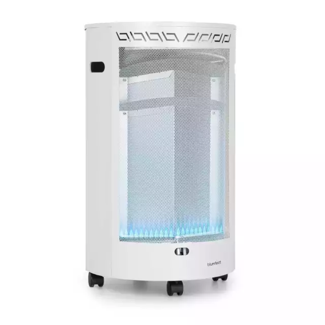 Gasheizer Heizgerät Garten Terrassen Heizung 4200W Gasofen Wärmestrahler weiß