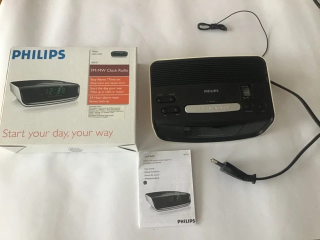 Sveglia Radio DAB/FM Philips TAR4650 Con Doppia Sveglia E Porta USB-C, Display LCD Regolabile