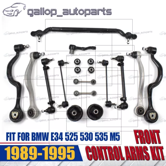 Front Control Arm Ball Joint Suspension Kit Fit for BMW E34 525 530 535 M5 L R