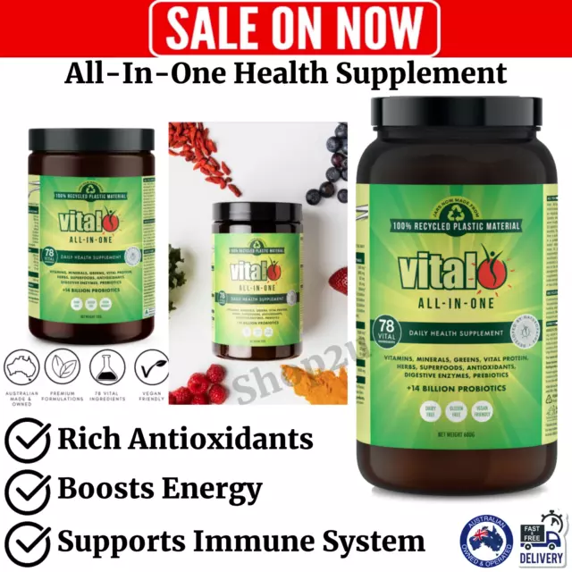 Vital All-In-One Daily Health Supplement 600GM Powder (prev. Vital Greens) Vegan