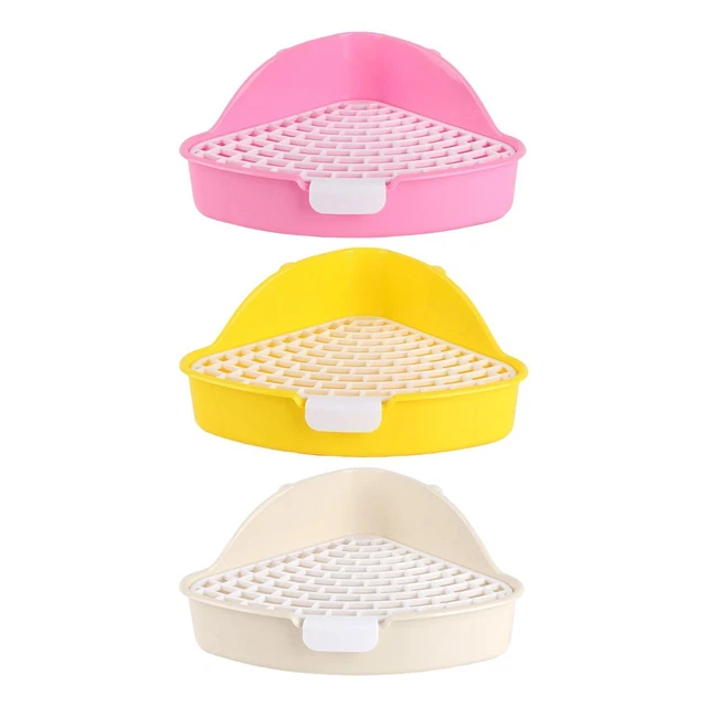 Toilette pour bac à litière pour lapin moyen pour accessoires de cage pour