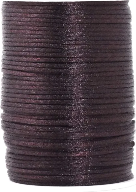 Satin Round Cord Nylon 2mm Rattail Beading Shamballa Macrame Jewelry Trim id0218