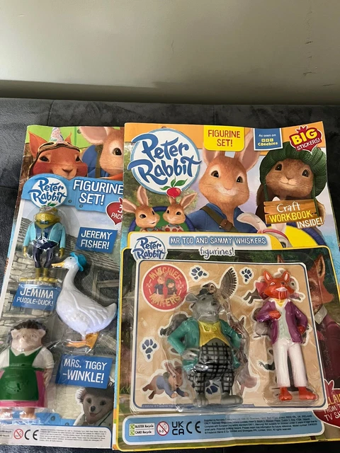 CBEEBIES PETER RABBIT And Friends Figure Bundle Magazine Hollow Figures ...