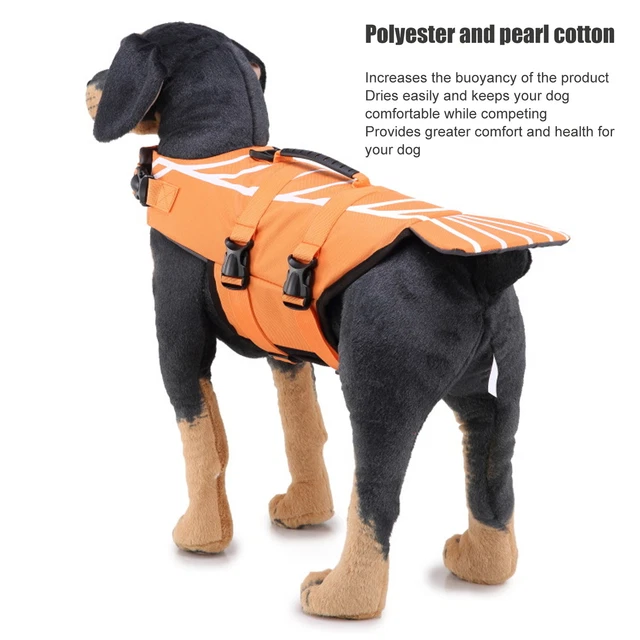 Chaleco salvavidas para perro mango ergonómico correa de cintura ajustable perro flotación natación