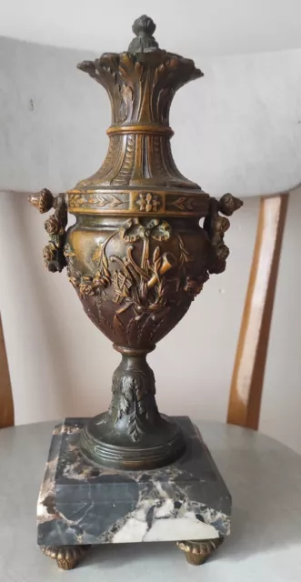 Belle Coupe Vase Ou Cassolette En Bronze ? Dessous Marbre