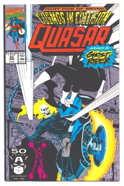 Comic, Quasar, Vol 1 No. 23, Cosmos in Collision, MARVEL, June  1991