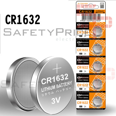 Basics Lot de 6 Piles bouton au lithium CR1632 