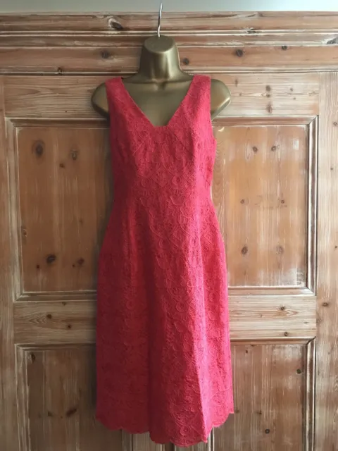 Tory Burch Size 8 Red Dress With Embroidery