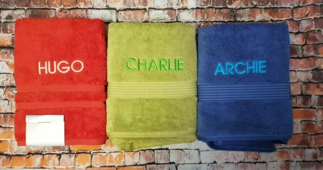 personalised bath towel OR bath sheet comes with embroidered name spa pool bath