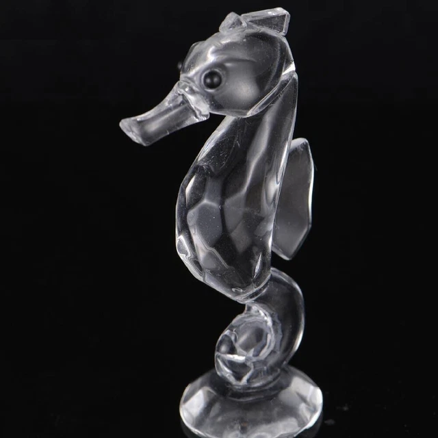 Claro Cristal Caballito de Mar Estatua Manualidades Marina Animal Pisapapeles