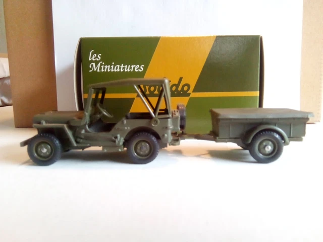 Modèle Réduit Solido Jeep Militaire SAS Avec Remorque US - Échelle 1/43, Neuf En Boîte