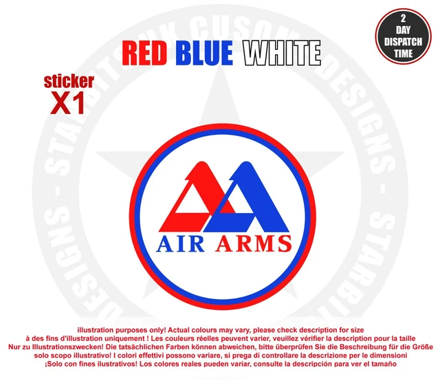 Air Gun Sign AIR ARMS VINYL Decal Sticker For Air gun / Gun / Case / Gun Safe / Car ...