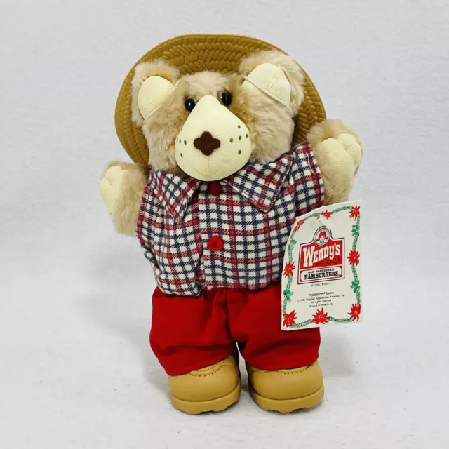 Vintage Appalachian Christmas Wendy Furskins Bear Boone Plush 7” Holiday Toy Hat