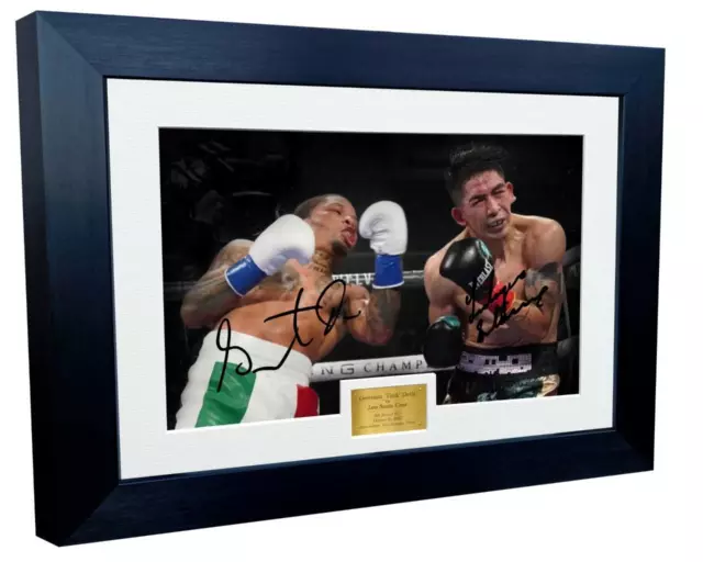 12x8 A4 Signed Gervonta Davis Leo Santa Cruz Autograph Photo Picture Frame Gift