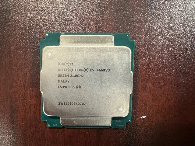 Intel Xeon E5-4669V3 Sr22M 2.1Ghz 18-Core Cm8064401864100 Intel Xeon E5-4669V3 Sr22M 2.1Ghz 18-Core Cm8064401864100