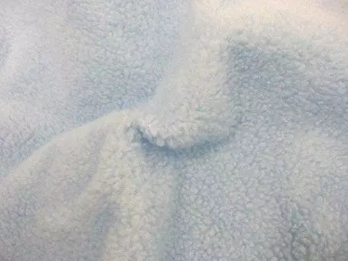 Faux Fur SHERPA FLEECE Sheepskin Fabric Material - PALE BLUE