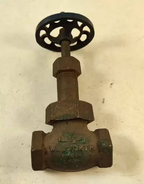 Vintage Walworth Brass/Bronze 1/2" Gate Valve - 150 - Steampunk!