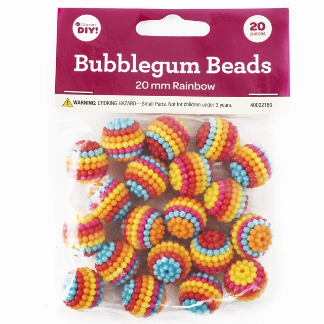 Cuentas de chicle CousinDIY 20 mm 20/paquete-Arco Iris -40002160