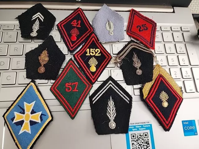 11-French Regiment Patches  RARE -SEE STORE ALOT MORE !! LEGION BADGES ,MEDALS