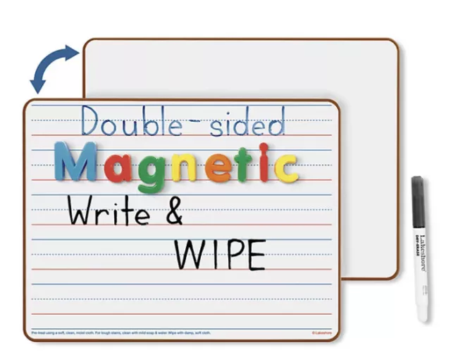 Lakeshore Learning Write Wipe Magnetic Lapboard 9"x12" Double Sided  LL628 10pk