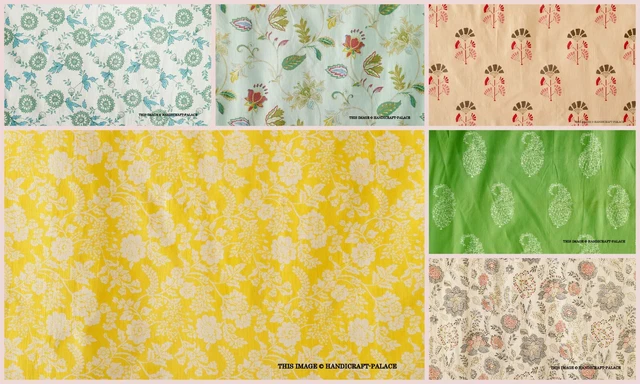 Indien Imprimé Floral Couture Coton Tissu pour Artisanat Main par Le Yard
