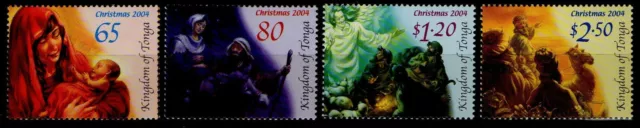 Tonga, Scott # 1134-1137, Set Of 4 Mnh Christmas, Madonna & Child, Year 2004