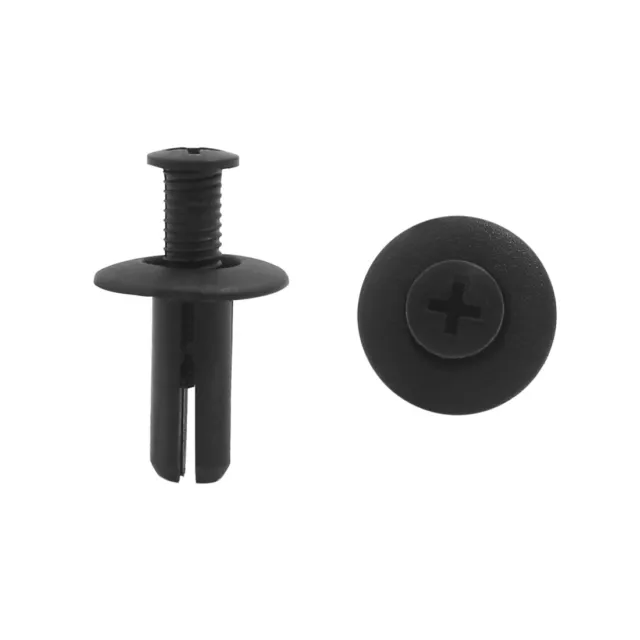 20pz 8x20x20mm Rivetti di fissaggio in plastica Clip Nero Per Auto Paraurti