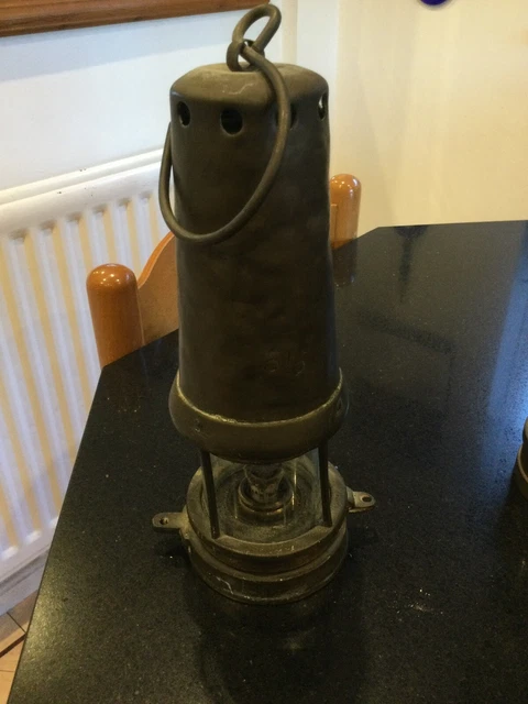 Rare antique Pre 1926 miners lamp - marked  A.M.C. - J & Co.