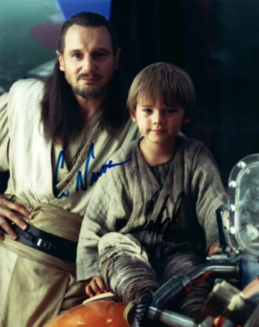 Liam Neeson Jake Lloyd autographed 8x10 Photo signed Picture and COA