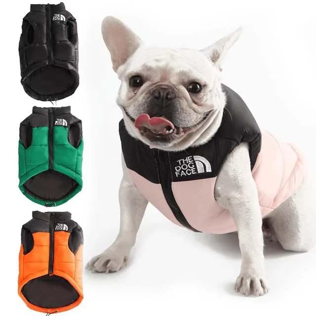 The Dog Face Pet Dog Waterproof Vest Jacket Puppy Winter Warm Cotton Hood 2023