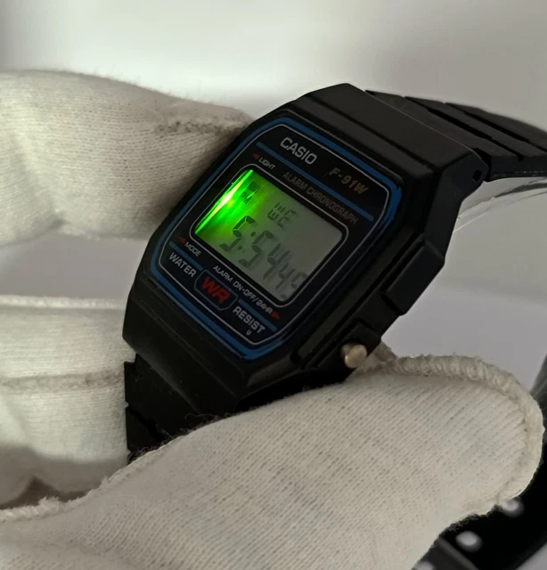 RARE CASIO F-91W 1st Gen Japan DH April 1987 Mod 593 Alarm Chrono ...
