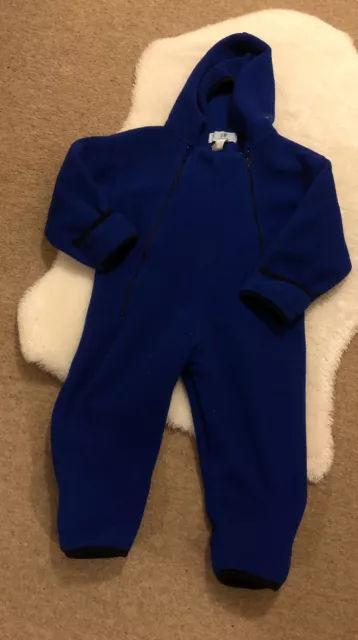 Friends of Mine Baby Jungen marineblau Polar Fleece All-in-One Schneeanzug 6-18 Monate