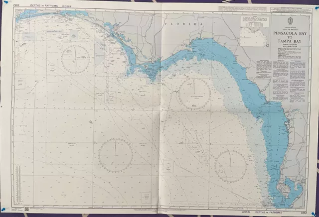 Amirauté 3852 Pensacola Bay Pour Tampa Golfe De Maxico Marine Gemius Carte Chart