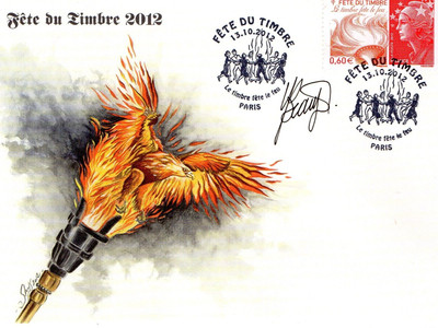 Enveloppes Premier Jour Marianne Fete Du Timbre Signee Par Mr Beaujard