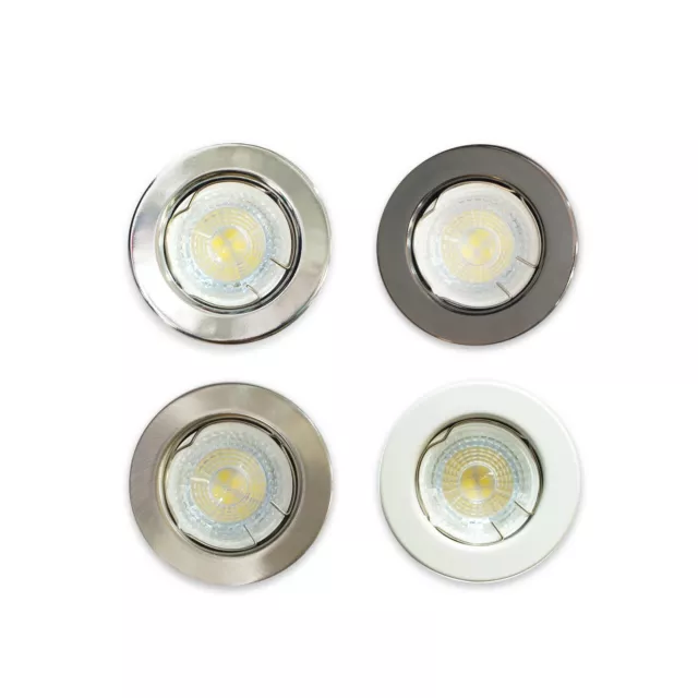 Recessed Ceiling Spot Light Dimmable Fixed Mains GU10 LED Downlight Fitting