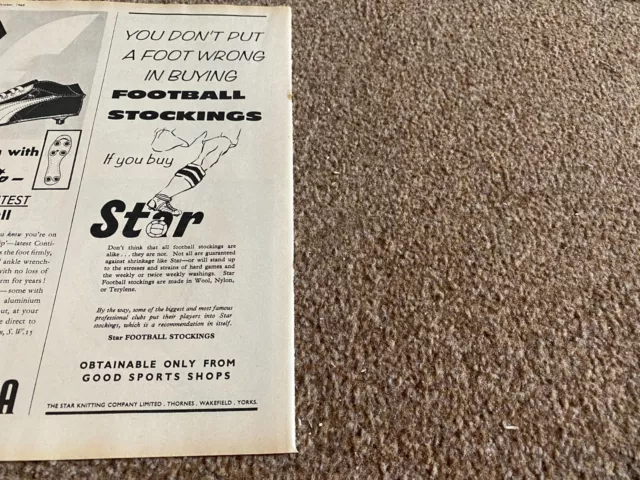 Wsbk5 Advert 10X4 The Star Knitting Company Football Stockings & Socks