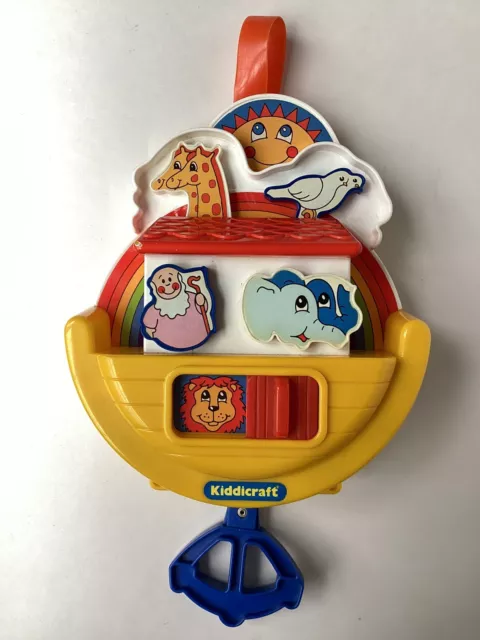 Vintage Kiddicraft Noah’s Ark Baby Crib Toy Musical Row Your Boat Animal Macau