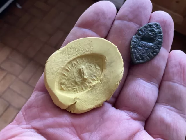 Medieval Bronze Vessica Seal.Metal Detecting Finds