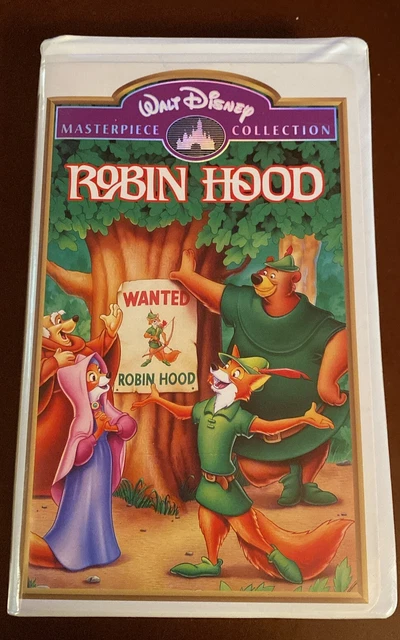 ROBIN HOOD WALT Disney Animated Movie Vhs Masterpiece Collection Vg