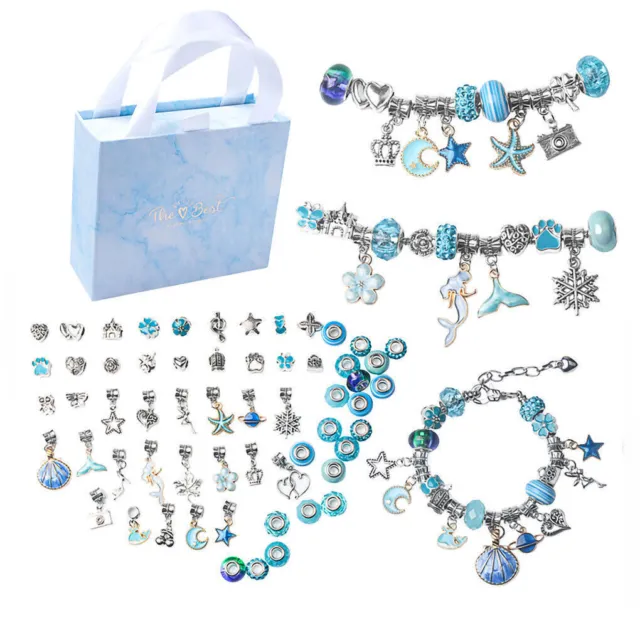 Charm Bracelet Making Kit for Girls, 115PCS Jewelry Making Kit with Beads