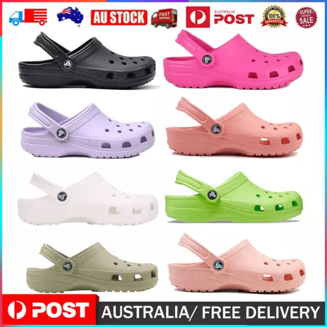 Crocs Shoes Classic Clogs Slippers Garden Breathable Shoes Men Women Adult Kids