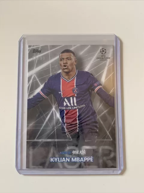 Kylian Mbappe Topps Steve Aoki Football Festival Laser, PSG, World Cup /99