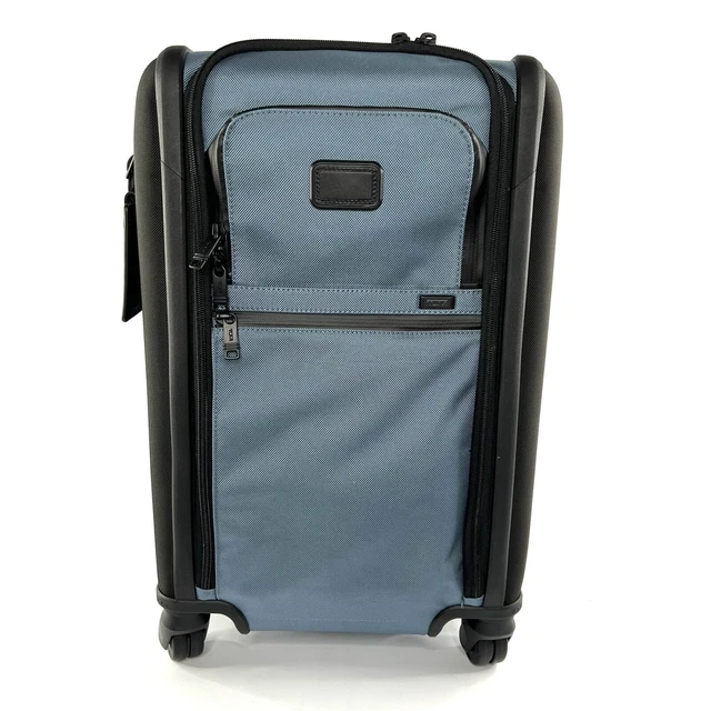 TUMI Alpha 3 International Dual Access Carry On 4 Wheel Expandable Storm Blue