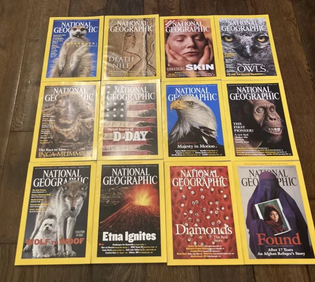 National Geographic Magazine 2002 Complete 12 Issue Bundle Full Year